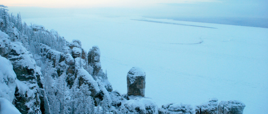 Однодневный зимний тур на Ленские столбы, Якутия.